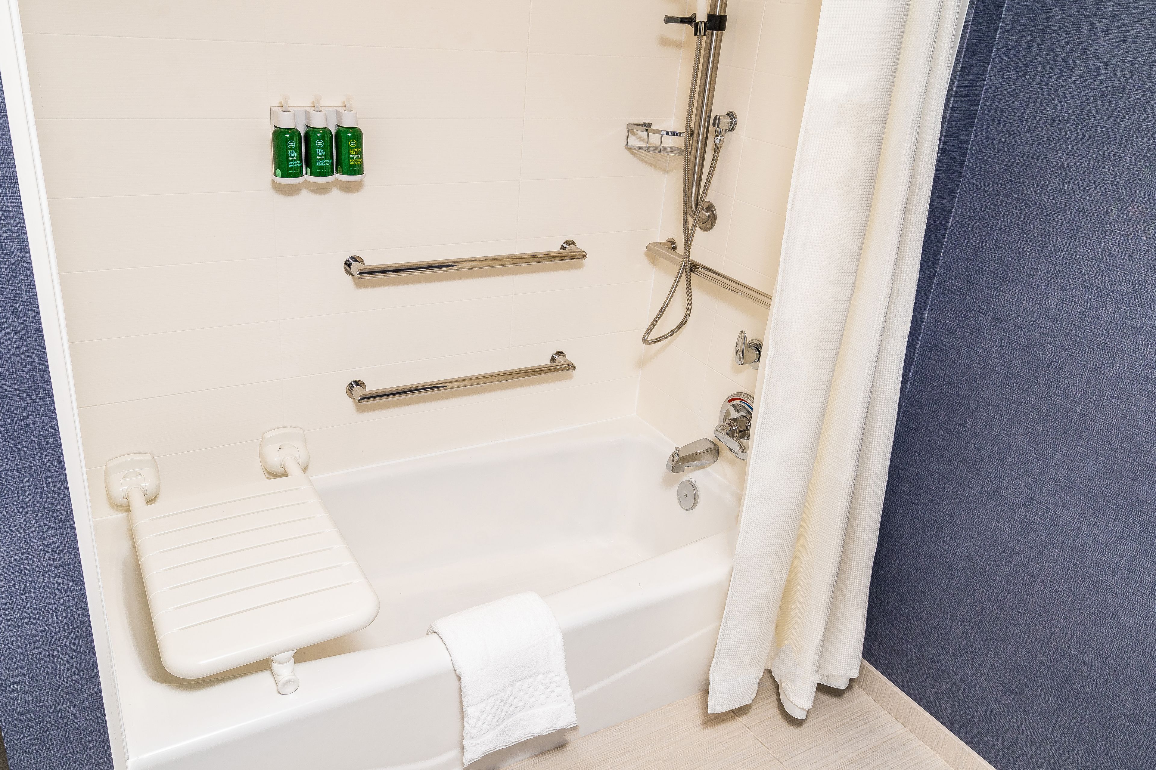 free toiletries, hair dryer, towels, soap