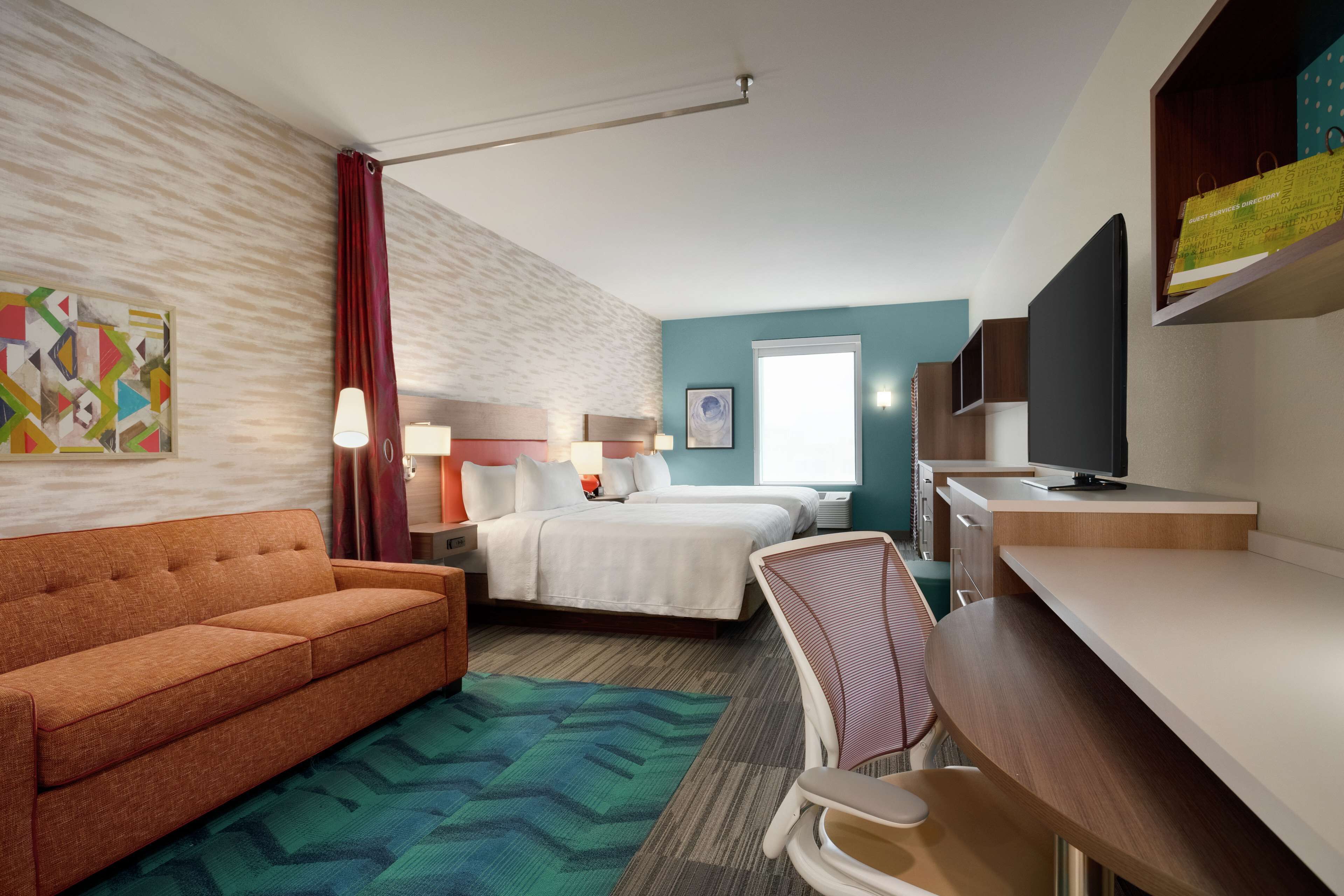 studio, 2 queen beds, non smoking | in-room safe, desk, blackout curtains, iron/ironing board