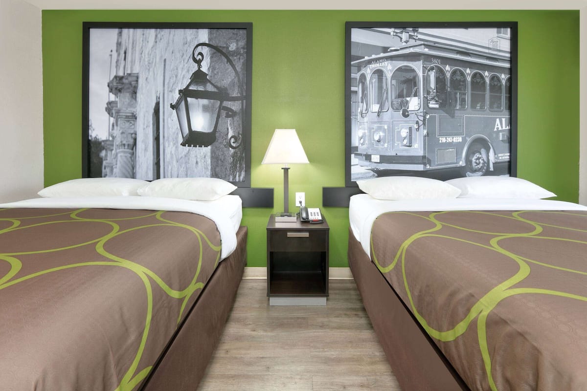 Room, 2 Queen Beds, Accessible, Non Smoking (Mobility, Bathtub w/Grab Bars) | Premium bedding, soundproofing, free WiFi, bed sheets