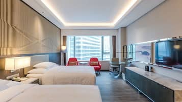 Room, 2 Double Beds, City View | Desk, iron/ironing board, rollaway beds, free WiFi