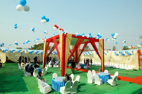 Outdoor banquet area