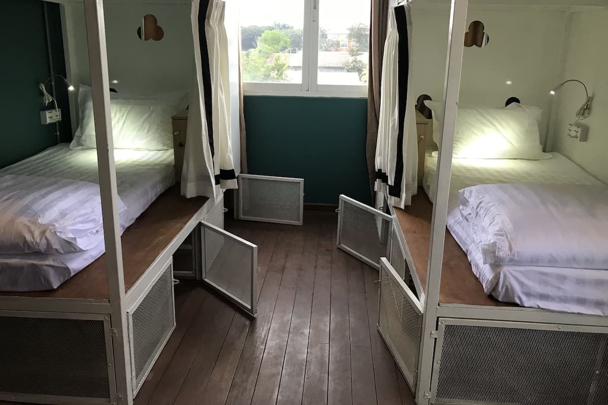 Gemeinsamer Schlafsaal, Gemischter Schlafsaal (6 Beds) | Verdunkelungsvorhänge, kostenloses WLAN, Bettwäsche
