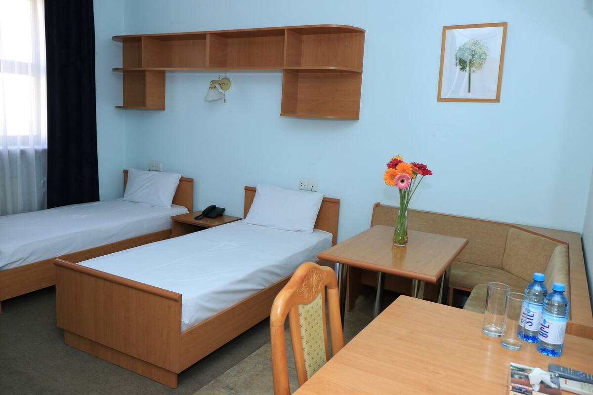 Standard-Zweibettzimmer | Schreibtisch, schallisolierte Zimmer, Bügeleisen/Bügelbrett
