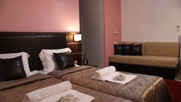 Classic Triple Room, Balcony, Beach View | Minibar, desk, iron/ironing board, free WiFi