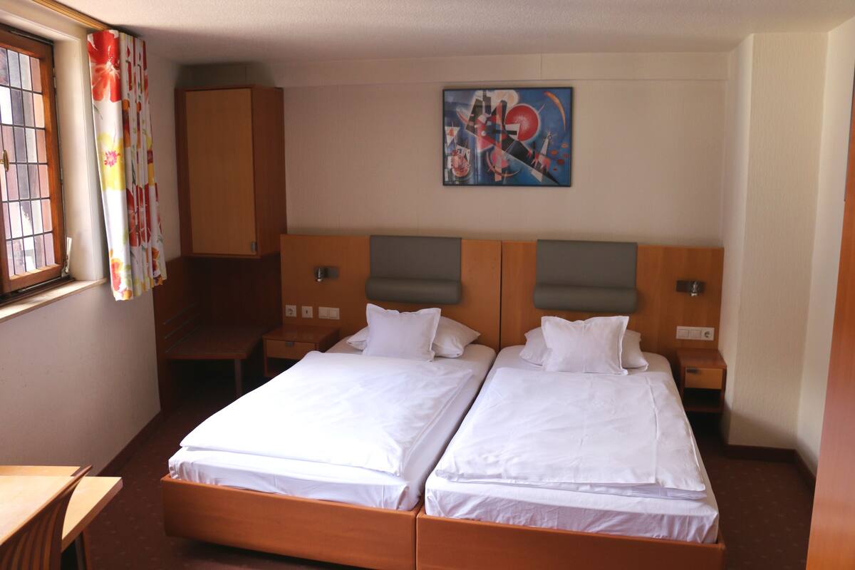 double room | desk, laptop workspace, blackout curtains, free wifi