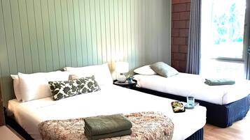 Premium bedding, down duvets, Select Comfort beds