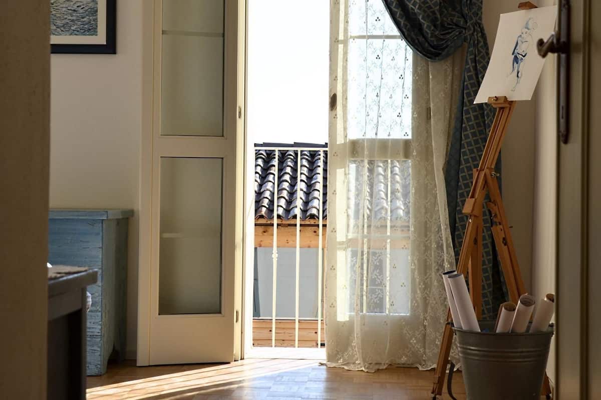 Desk, blackout curtains, iron/ironing board (on request), rollaway beds