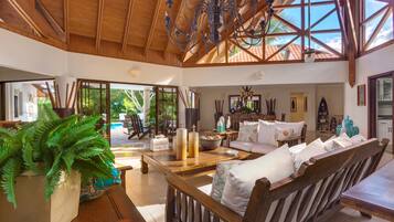 Flat-screen TV, DVD player