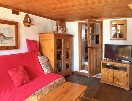 TV, DVD player. Homerez - Apartment in Arvieux