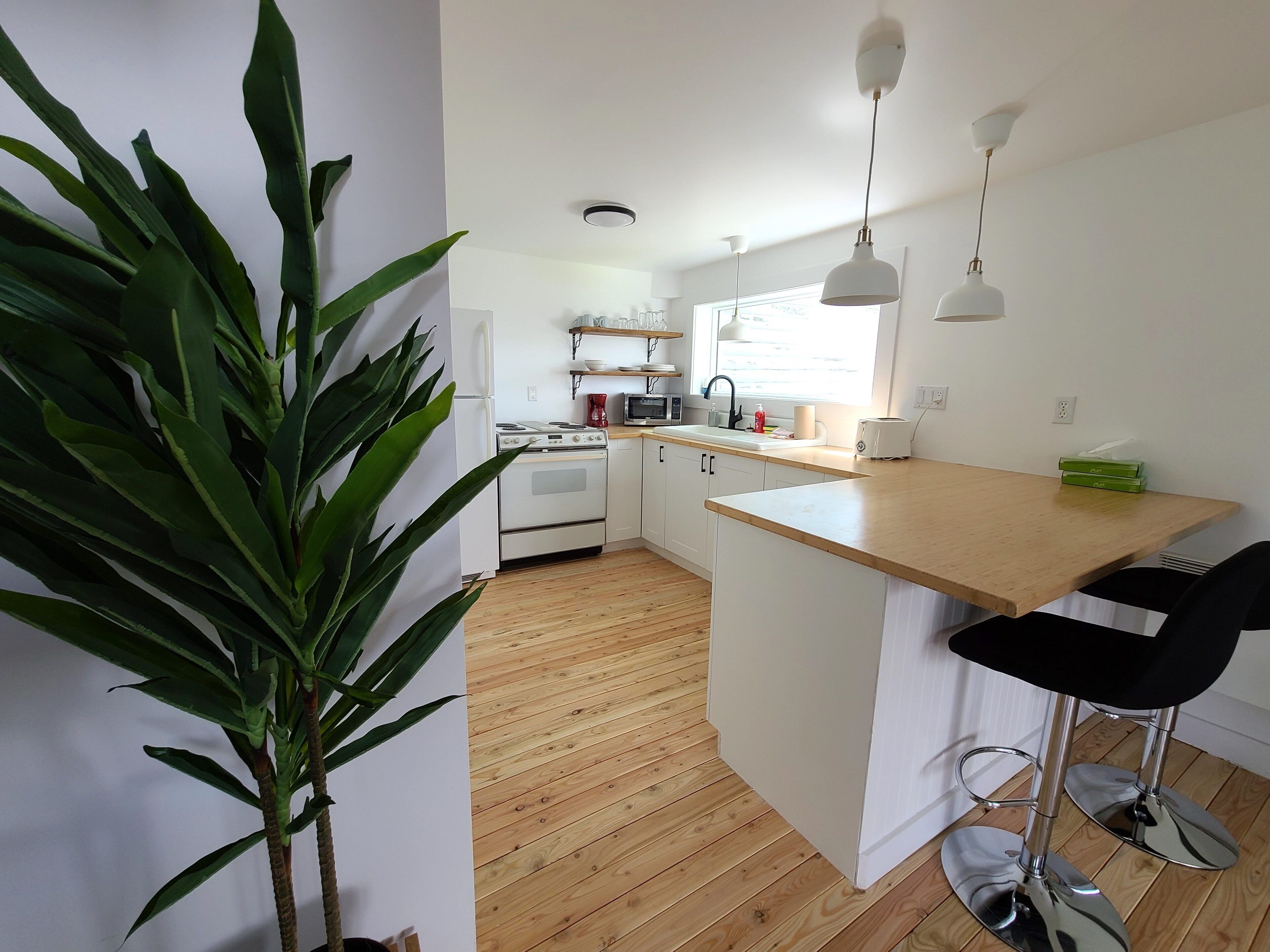 Appartement Design | Cuisine privée | Réfrigérateur grande capacité avec congélateur