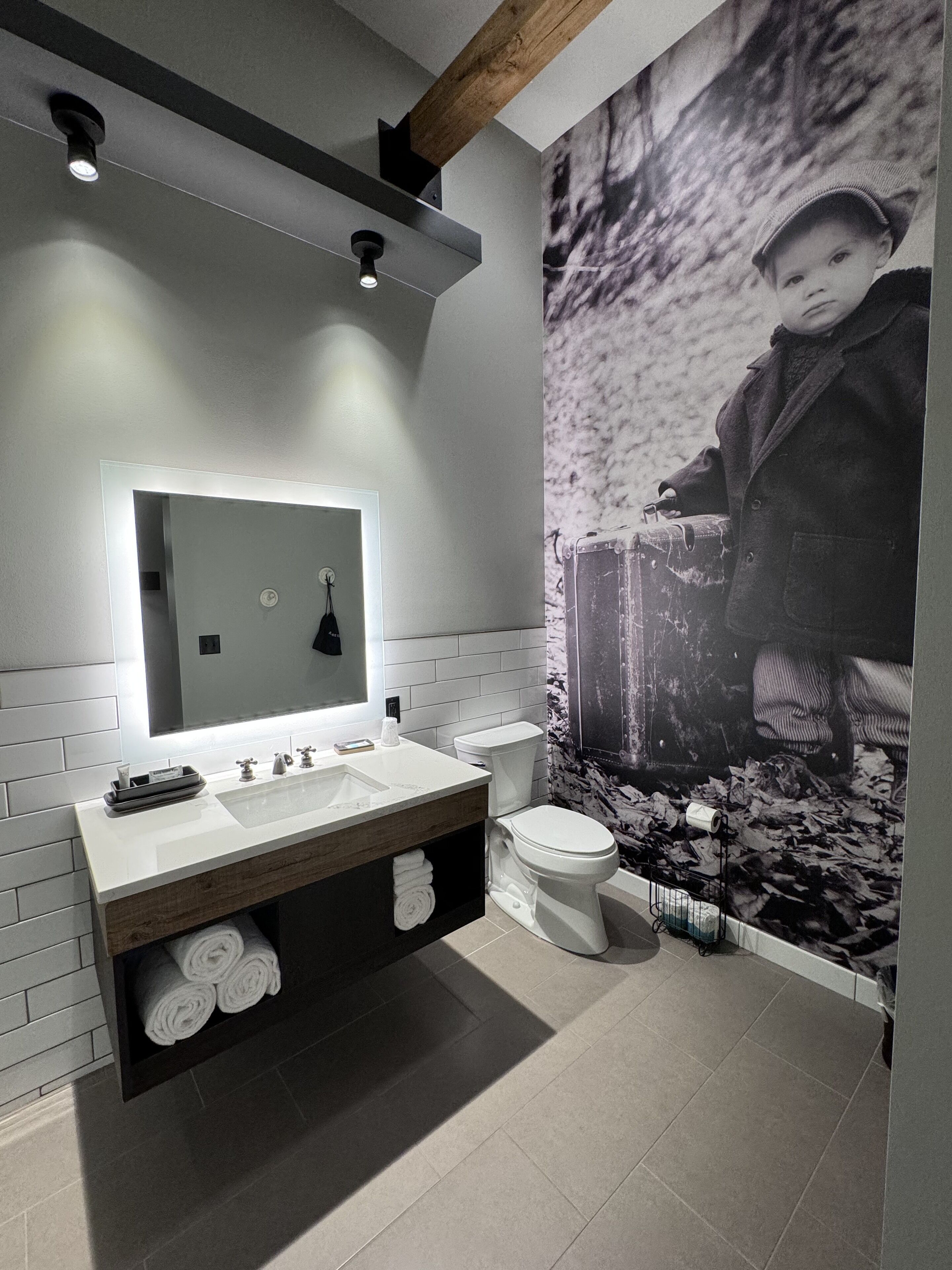 premium room, 2 queen beds | bathroom | shower, rainfall showerhead, free toiletries, hair dryer