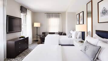 Deluxe Double Room, 2 Queen Beds, Non Smoking | Premium bedding, minibar, in-room safe, iron/ironing board