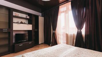 ลักซ์ชัวรี่อพาร์ทเมนท์, 1 ห้องนอน, ห้องครัว | เครื่องนอนระดับพรีเมียม, ตู้นิรภัยในห้องพัก