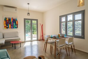 Interior - Villa with private pool and sea view located between Chania and Rethymnon, Lake Kournas (Patima)