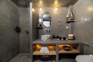 Bathtub, hair dryer, towels, soap