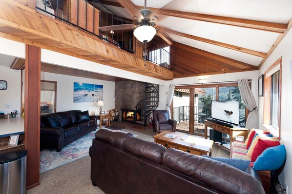TV, fireplace - Pet Friendly - Affordable Ski in/Ski Out Condo - New Furniture - Views & Deck (Durango)