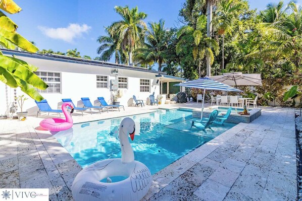 A heated pool