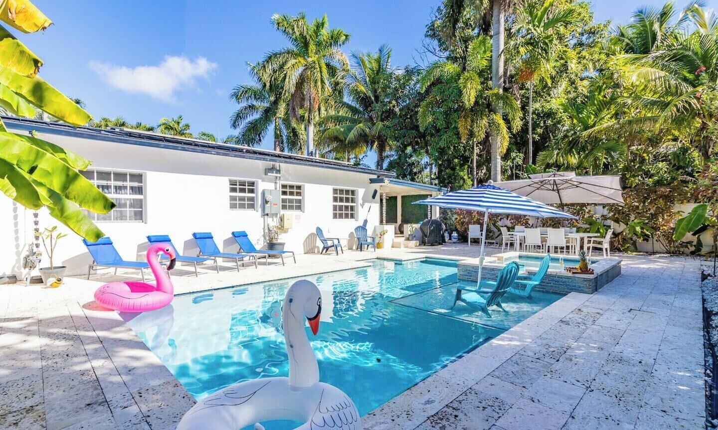 A heated pool