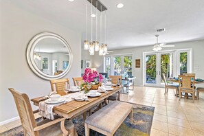 Dining - The Sun Dial | Waterfront Home on Siesta Key w/ Private Pool & Large Backyard, Close to Beach! (Siesta Key)