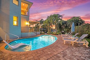 A heated pool