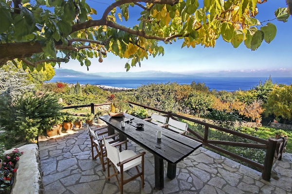 north facing veranda with a view on the Corinthian gulf