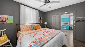 1 bedroom, iron/ironing board, travel crib, free WiFi