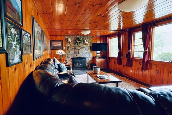 Smart-TV, Kamin, Videospiele, Netflix