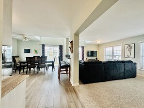 Smart TV, video games, foosball, table tennis