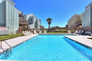 Pool - BEACH ACCESS! Lost Colony Villas Beach home with multiple relaxing outdoor deck (Port Aransas)