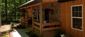 Rustic Cabin with modern amenities and 1 acre stocked Fishing Lake !