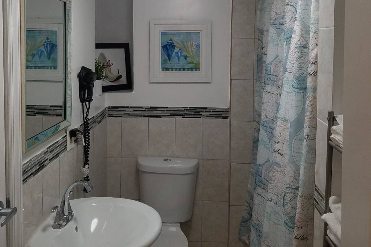 Apartemen Eksekutif | Kamar mandi | Kombinasi shower/bathtub dan bathtub dengan aliran air