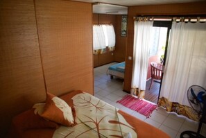 Family Bungalow, Beach View | In-room safe, individually decorated, free cots/infant beds, bed sheets