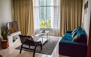 Presidential Apartment, 3 Bedrooms, Accessible | Living area | 40-inch Smart TV with premium channels, TV, Netflix - Vortex at KLCC by VS (Kuala Lumpur)