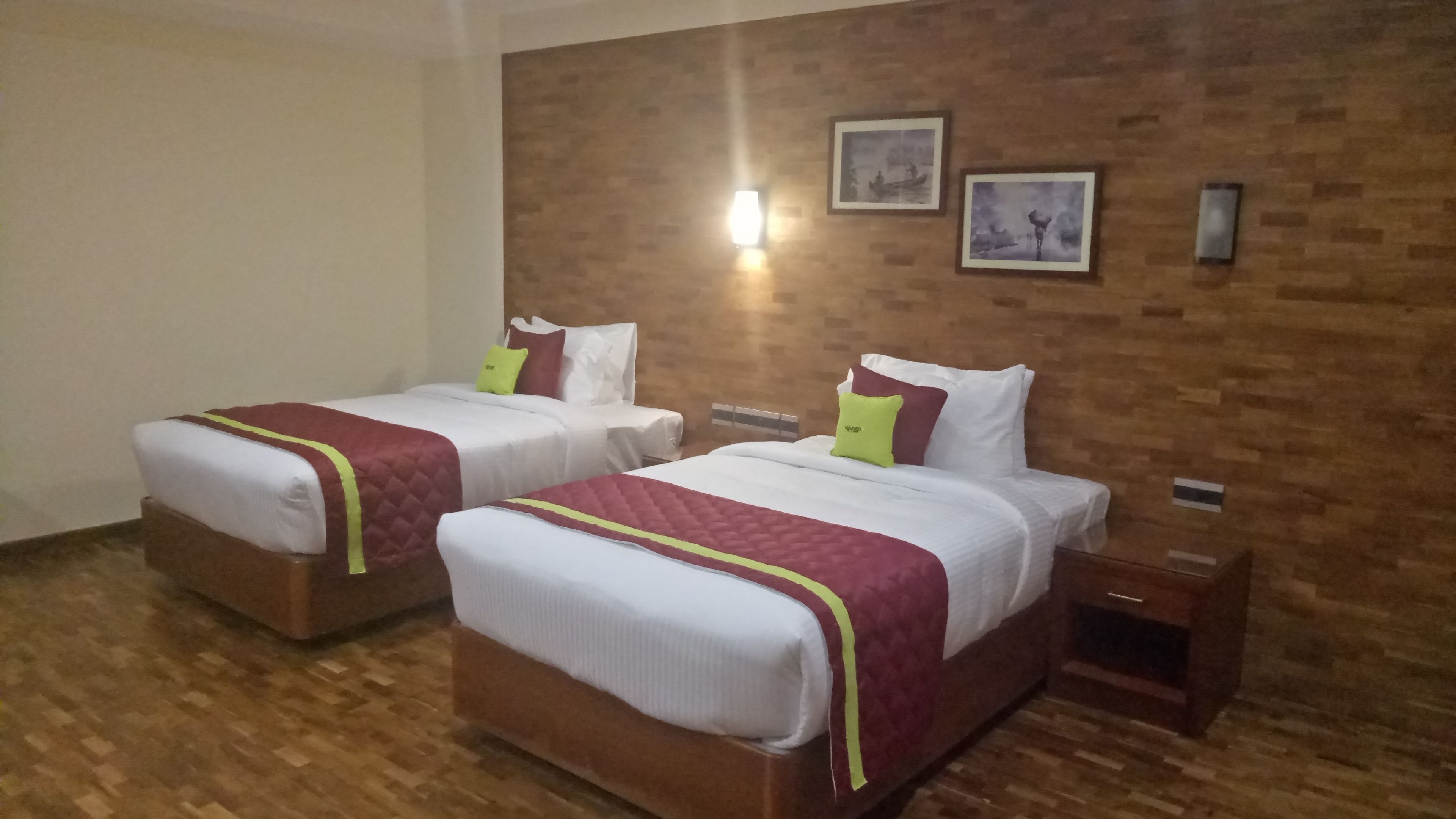 Premium bedding, laptop workspace, soundproofing, iron/ironing board