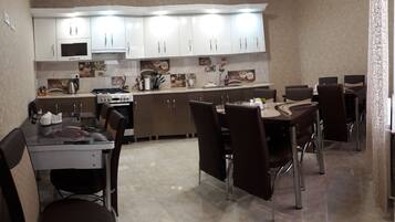 Fridge, electric kettle