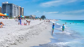 Private beach, sun-loungers, beach umbrellas, snorkelling
