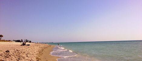 Private beach, sun loungers, beach umbrellas, snorkeling