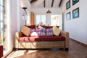 Smart TV, fireplace, video games, DVD player