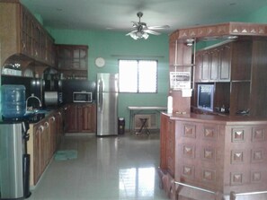 Family House, Multiple Beds, Non Smoking | Private kitchen | Fridge, microwave, stovetop, rice cooker - Clare's Beach House (Panglao)