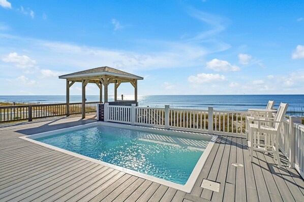 A heated pool