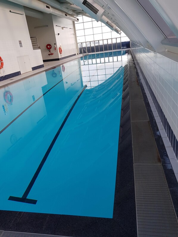 Indoor pool, a heated pool