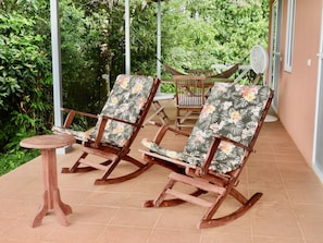 Relax on your spacious deck and enjoy the beautiful sea view