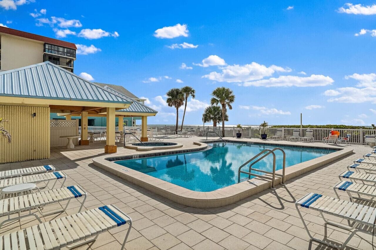 A heated pool