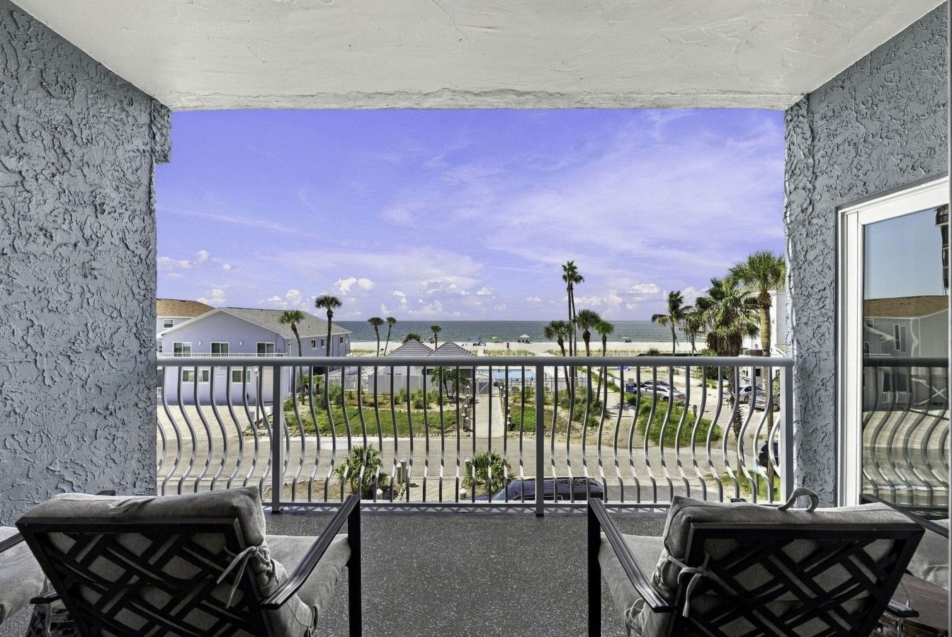 Beautiful Gulf and beach views from your private balcony.