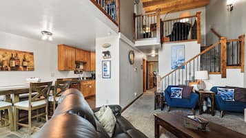 TV connectée, cheminée, jeux vidéo, lecteur de DVD