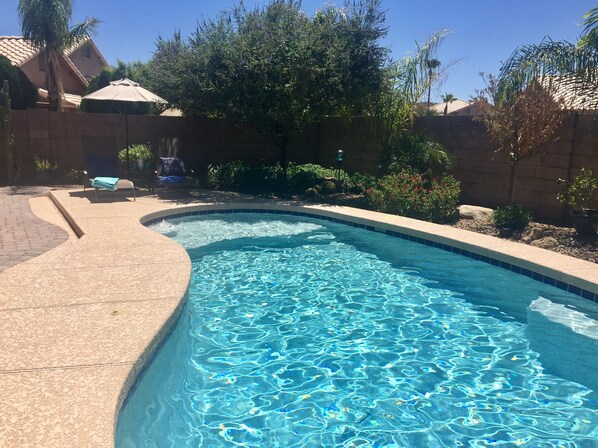 Outdoor pool, a heated pool