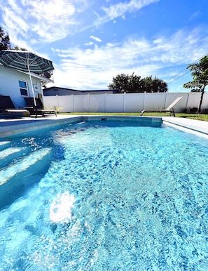 A heated pool