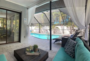 Piscine extérieure, piscine chauffée