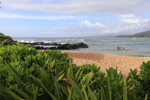 A la platja, gandules de platja i tovalloles de platja 