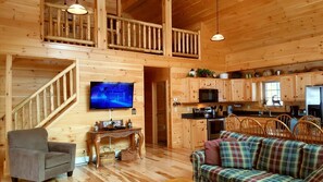 TV, fireplace, DVD player